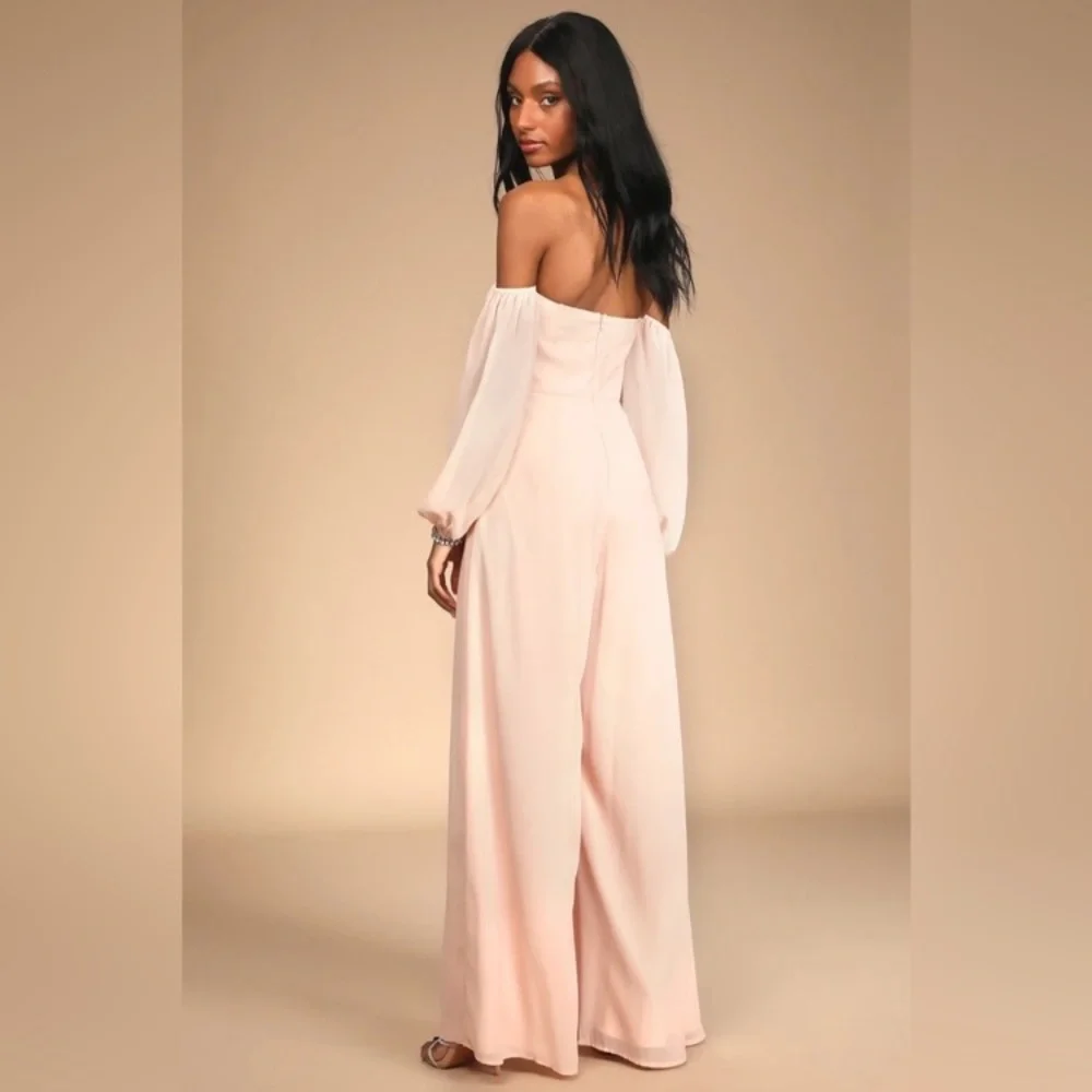 Lulu’s Always Us Blush Wide Leg Jumpsuit, NWT Sz M - Picture 8 of 10
